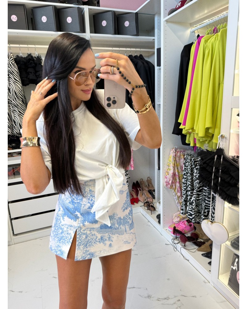 T-shirt wiązany La Milla biała T-shirt wiązany La Milla biała