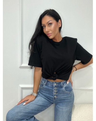 T-shirt wiązany La Milla czarny