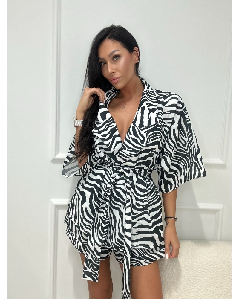 Komplet ZEBRA kimono plus spodenki La Milla Komplet ZEBRA kimono plus spodenki La Milla