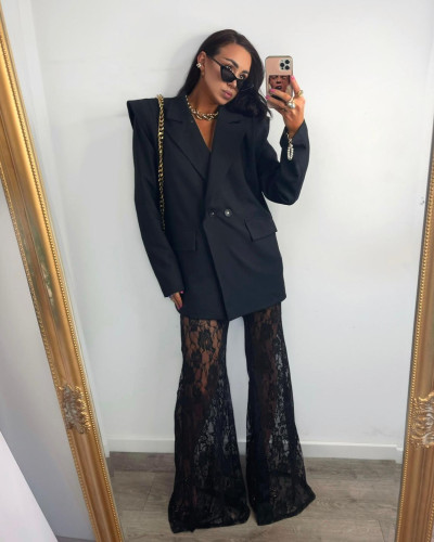 Spodnie koronkowe Nela La Milla czarne