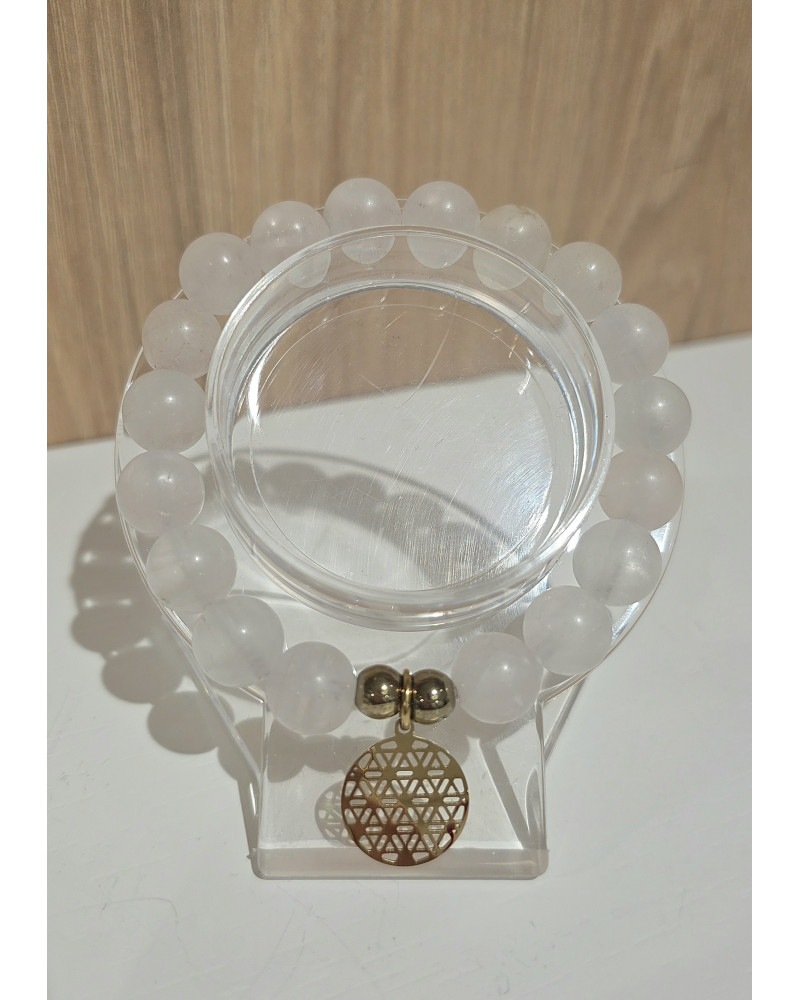 Bransoletka Cornelia By o la la..! transparentna biała ze złotem