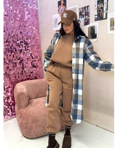 Koszula flanelowa długa La Milla niebieska