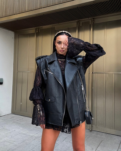 Golf dzwoneczek koronkowy La Milla czarny