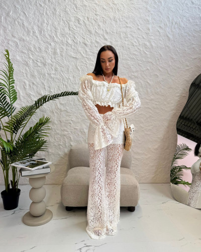 Hiszpanka koronkowa La Milla biała