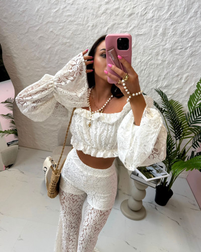 Hiszpanka koronkowa La Milla biała