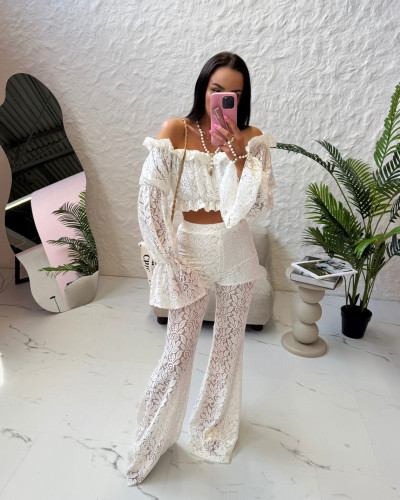 Hiszpanka koronkowa La Milla biała