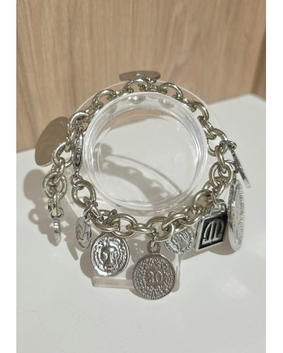 Bransoleta z dużymi monetami By o la la...! srebrna