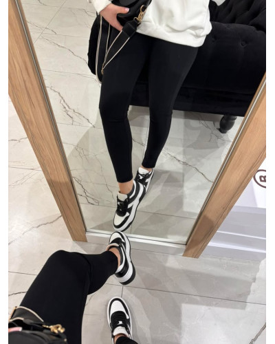 Legginsy prążkowane La Milla czarne