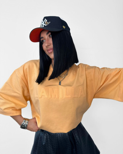 T-shirt oversize La Milla pomarańczowy