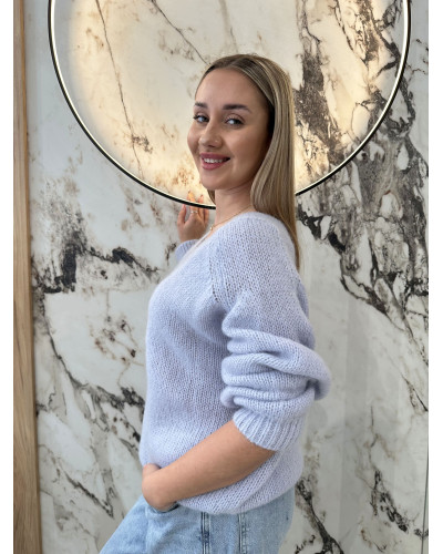 Sweter moherowy By o la la...! błękitny