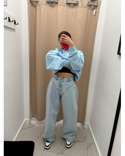 Spodnie jeansowe stringi La Milla jasne