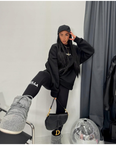 Legginsy duże logo La Milla czarne