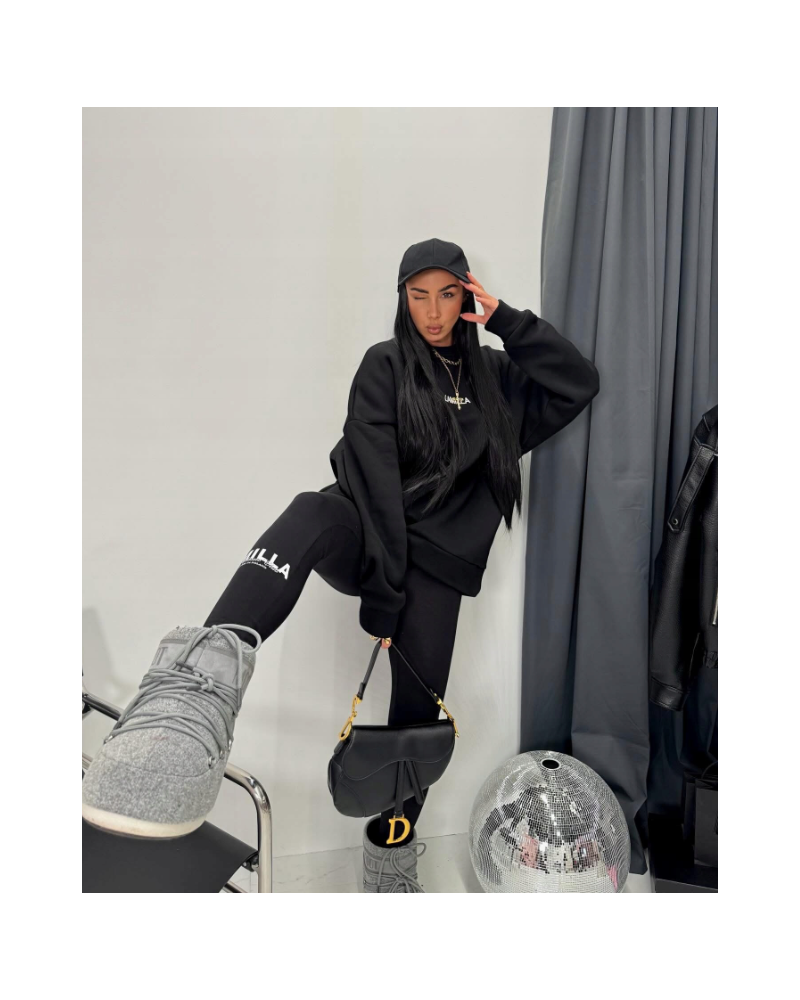 Legginsy duże logo La Milla czarne