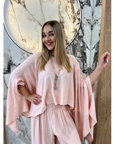 Bluzka kimono By o la la...! różowa