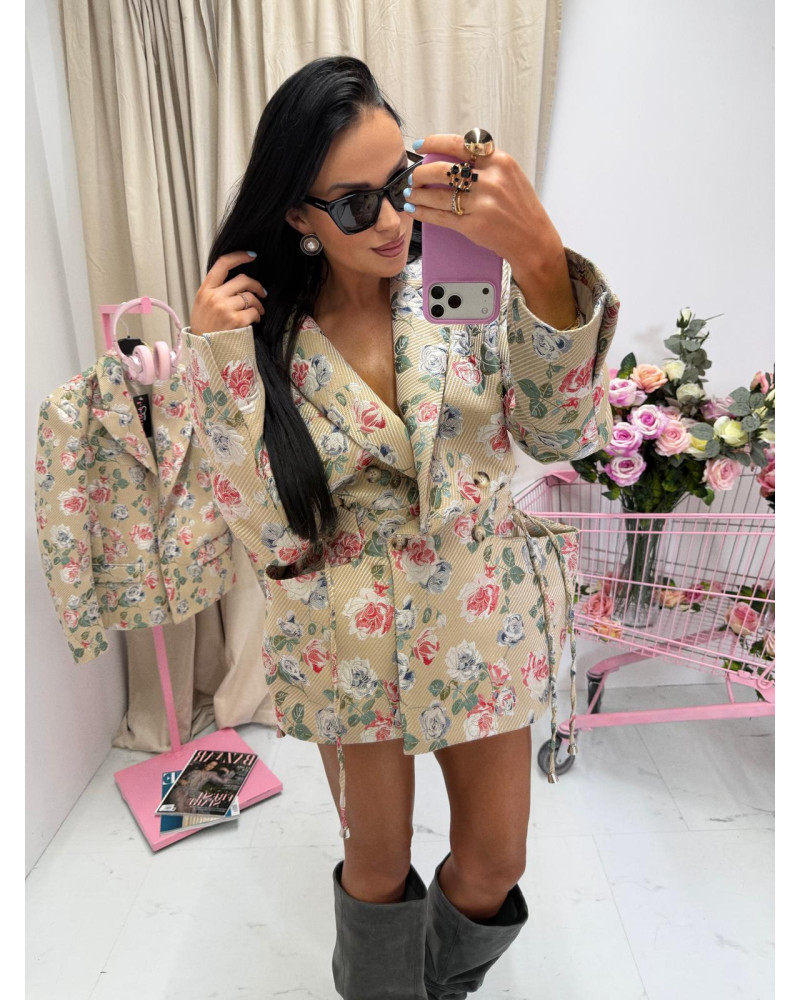 Marynarka taliowana w kwiaty La Milla