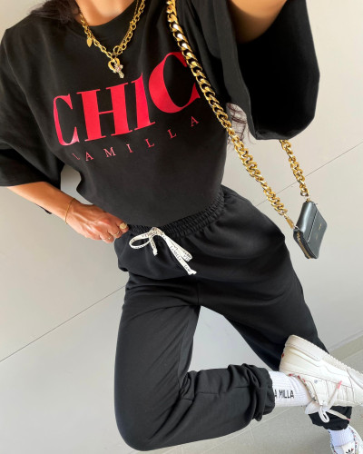 Spodnie dresowe pumpy La Milla czarne