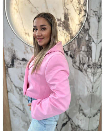 Marynarka dresowa z kapturem By o la la...! sugar pink