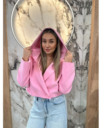 Marynarka dresowa z kapturem By o la la...! sugar pink