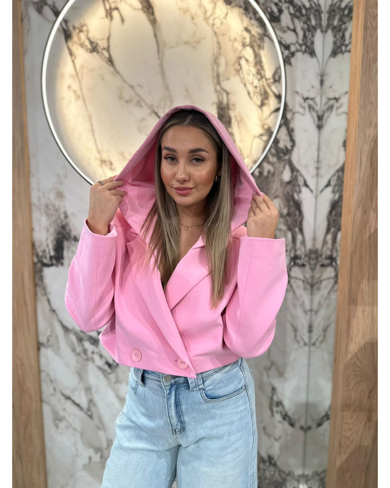 Marynarka dresowa z kapturem By o la la...! sugar pink