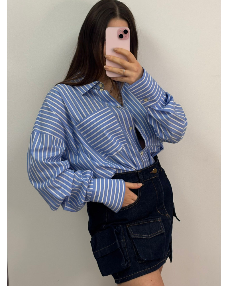 Spódniczka jeansowa La Milla ciemny jeans