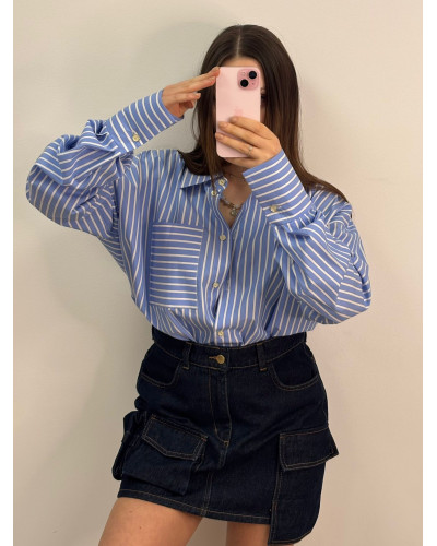 Spódniczka jeansowa La Milla ciemny jeans