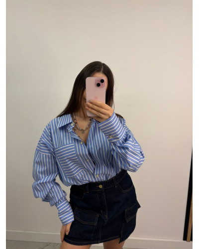 Spódniczka jeansowa La Milla ciemny jeans