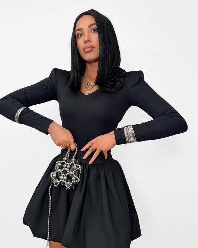 Body z różami La Milla czarne