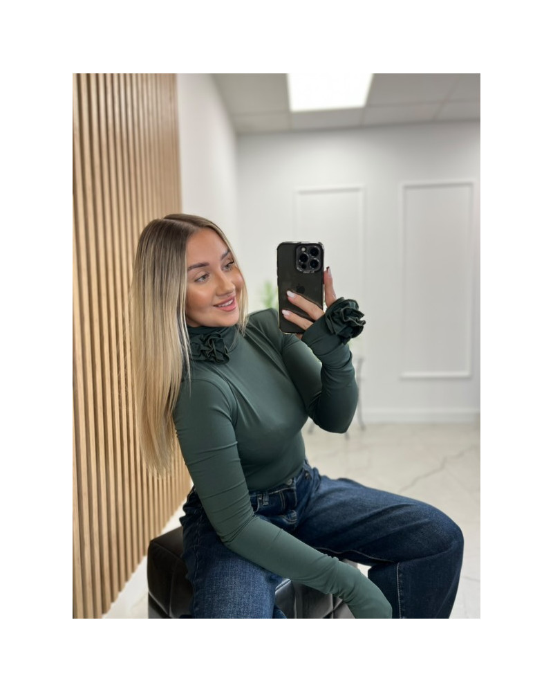 Golf z różami La Milla oliwkowy