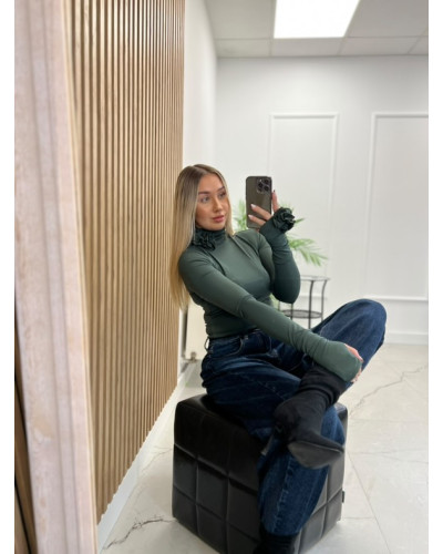 Golf z różami La Milla oliwkowy