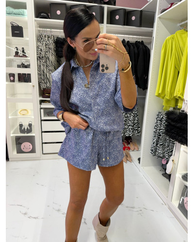 Komplet koszula ze spodenkami La Milla niebieski