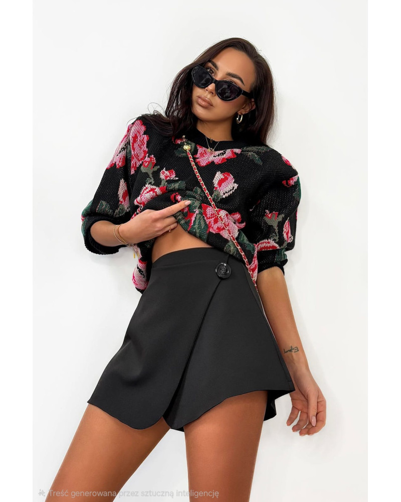 Spódnico-spodenki z guzikiem La Milla czarne