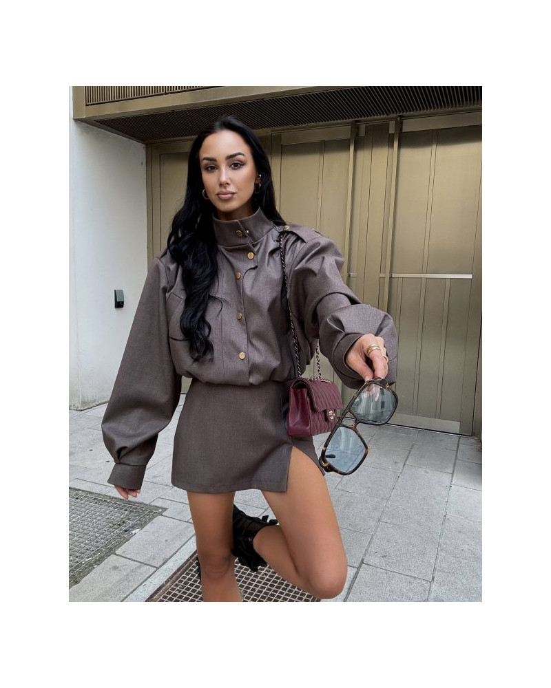 Spódnico-spodenki gładkie La Milla brązowe