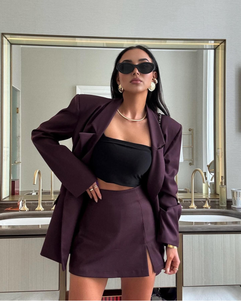 Spódnico-spodenki gładkie La Milla burgundowe