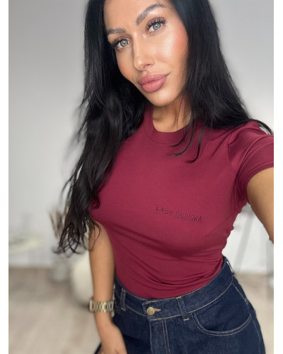 T-shirt Lady Drama bordowy