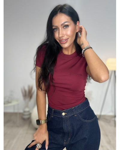 T-shirt Lady Drama bordowy