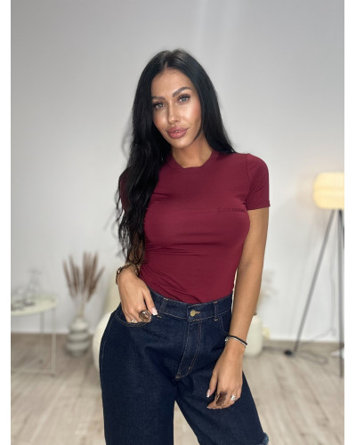 T-shirt Lady Drama bordowy