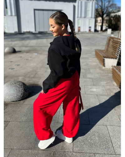 Spodnie dresowe Fashion By o la la...! red kiss