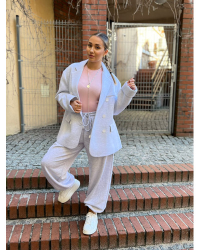 Spodnie dresowe Fashion By o la la...! szary melanż