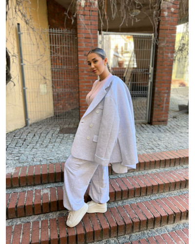 Spodnie dresowe Fashion By o la la...! szary melanż