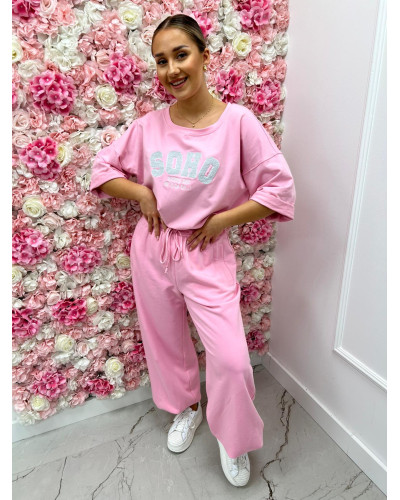 Spodnie dresowe Fashion By o la la...! sugar pink