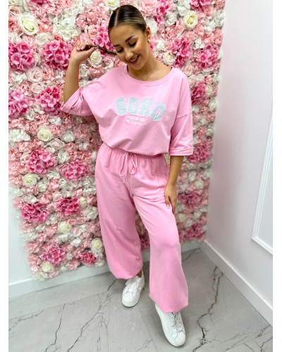 Spodnie dresowe Fashion By o la la...! sugar pink