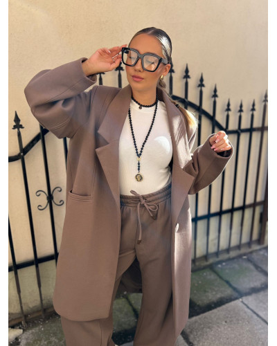 Spodnie dresowe Fashion By o la la...! kakaowe