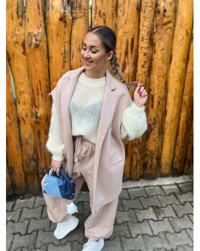 Spodnie dresowe Fashion By o la la...! nude