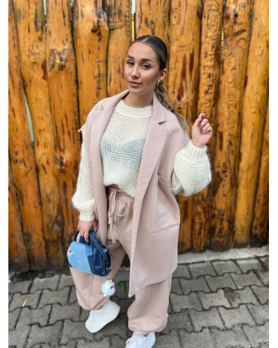 Spodnie dresowe Fashion By o la la...! nude