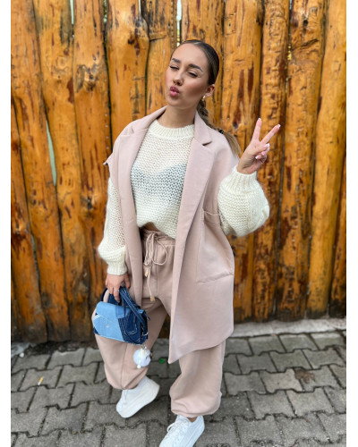 Spodnie dresowe Fashion By o la la...! nude