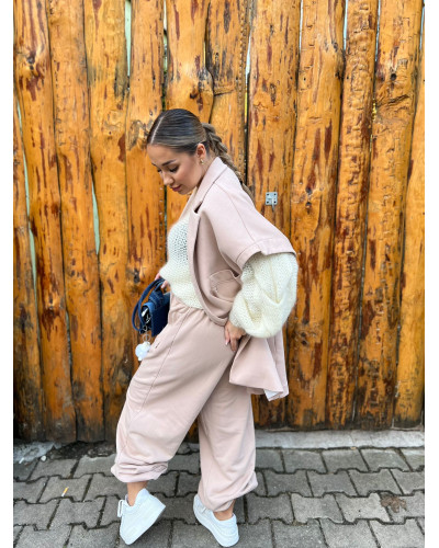 Spodnie dresowe Fashion By o la la...! nude