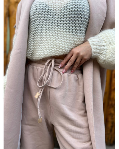 Spodnie dresowe Fashion By o la la...! nude