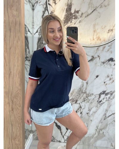 Koszulka polo By o la la...! granatowa