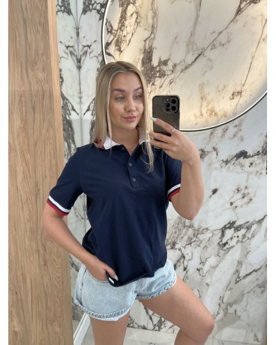 Koszulka polo By o la la...! granatowa