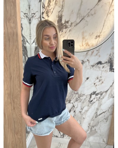 Koszulka polo By o la la...! granatowa